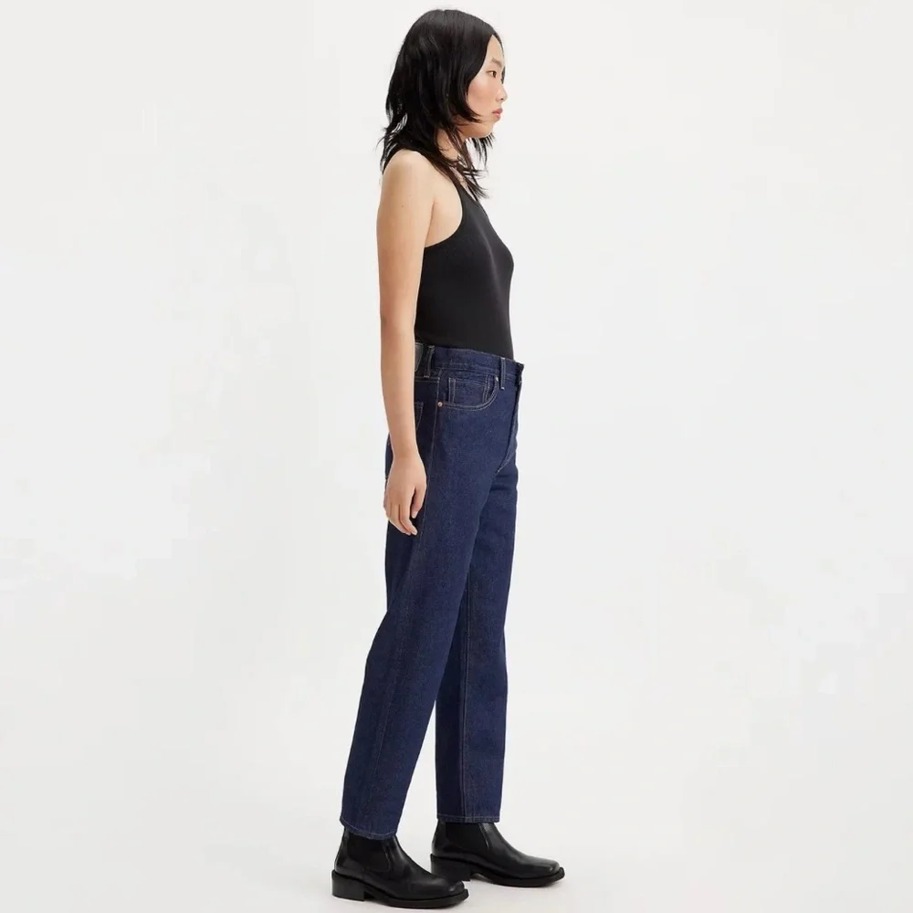 NWOT Levi’s Japanese Selvedge High Rise Column Women's Jeans - Dark Wash 30/27 - Picture 4 of 15